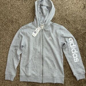 Adidas Gray Zip-Up Hoodie